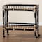 Bali & Pari Dalinda Modern Bohemian Two-Tone Black and Natural Brown Rattan 2-Tier Kitchen Cart 241-13396-ZORO - alternate 8